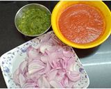 A picture of step 1 of Aloo Matar.