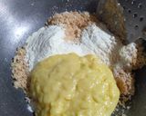 A picture of step 2 of Mango coconut peda.