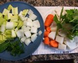 Foto del paso 1 de la receta Crema-sopa de nabos y puerros
