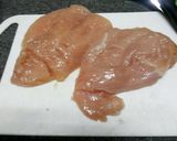 A picture of step 1 of Grilled Chicken Steak with Black Pepper and Apple Mango Salsa.