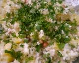 A picture of step 4 of Sabudana khichdi.