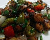 A picture of step 9 of Black pepper chicken.