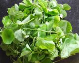 A picture of step 1 of Koral leaves bhaji.