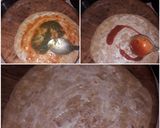A picture of step 4 of Veg frankie rolls.