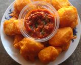 A picture of step 7 of Viazi Karai and pilipili.