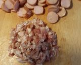 Bacon, virsli karikákkal és krumplipürével recept fázis 1 fotója