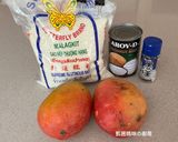 A picture of step 1 of Mango Sticky Rice with Coconut.