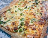 Φωτογραφία βήματος 10 της συνταγής Quiche με σολομό, σπαράγγια και κρέμα γάλακτος