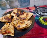 A picture of step 2 of Leftover chapati toast.