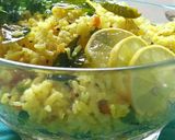 A picture of step 3 of Lemon rice.
