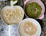 Hình bước làm 1 của món Sữa đậu gà + đậu xanh + hạt điều🫛🫛🫘🍗🍗