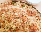A picture of step 5 of Chola pulao.