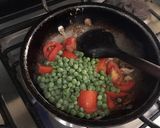 A picture of step 3 of Keema muttar.