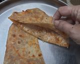 A picture of step 10 of Cheesy pizza sauce paratha.