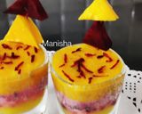 A picture of step 17 of Mango & Beetroot Sooji Halwa shots.
