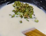 A picture of step 5 of Roasted Broccoli and Penne in Bechamel sauce.