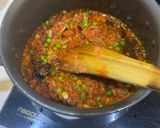 A picture of step 4 of Tomato rice in pan.