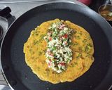 A picture of step 7 of Paneer Stuffed Besan Chilla.