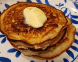 A picture of step 3 of Silver dollar vegan pancakes.