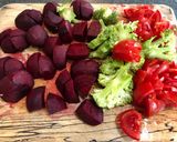 A picture of step 2 of Borscht (Beetroot Soup) and Dumplings.