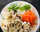 A picture of step 1 of Chilli garlic Noodles.