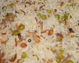 A picture of step 12 of Matar Pulao.