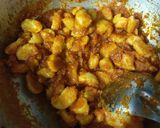 A picture of step 7 of Moong Dal steam pakode with curry.