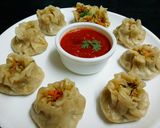 A picture of step 12 of Veg momos.
