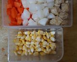 Foto langkah ke 4 dari resep Mpasi Bayi 7 Bulan : Tempe, Lobak, Jagung & Wortel.