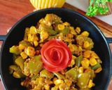 स्वीट कॉर्न शिमला मिर्च की सब्जी(sweet corn capsicum dry sabji recipe in Hindi) रेसिपी चरण 4 फोटो
