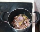A picture of step 1 of Goat Meat Peppersoup.