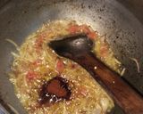 A picture of step 3 of Achari Sabzi.