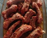 Foto del paso 5 de la receta: Costillas adobadas al horno con trigueros y patatas