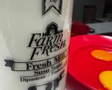 Gambar langkah 1 resipi French toast milk.