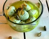 A picture of step 2 of Angoori Paan rasmalai.