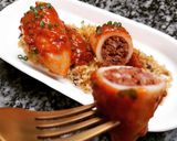 Foto del paso 13 de la receta: Calamarcitos rellenos de boloñesa con cuscús con berenjenas