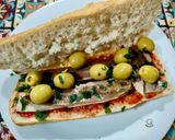 Foto del paso 4 de la receta Bocadillo de ventresca de atún con anchoas