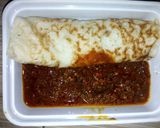 A picture of step 3 of Sinasir (Rice pancake).