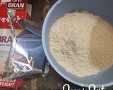 A picture of step 1 of Oat Bran Rotis.