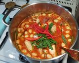รูปขั้นตอนการทำที่ 7 ของ ขนมจีนแกงป่ากองทัพไก่