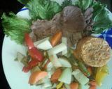 Foto del paso 2 de la receta Bistec de res con ensalada al vapor