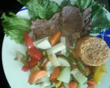 Foto del paso 2 de la receta: Bistec de res con ensalada al vapor