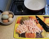 Foto del paso 1 de la receta: Huevos revueltos con jamón