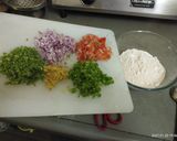 A picture of step 1 of Oats Chilla.