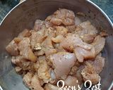 A picture of step 1 of Air Fryer Butter Garlic Chicken Bites.