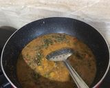 A picture of step 7 of Sindhi Style: 'Lal Math' or 'Lal Saag Dal'.