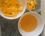 Hình bước làm 1 của món Sữa chua cam xoài🍊