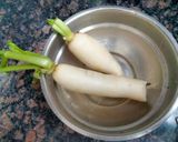 A picture of step 1 of Radish dry sabzi in garlic flavour.
