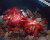 A picture of step 2 of Kadai mutton.