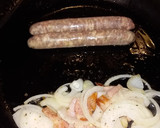 Foto del paso 3 de la receta: Salchicha de cerdo con patata, tomates cherry y bocadillo de queso
